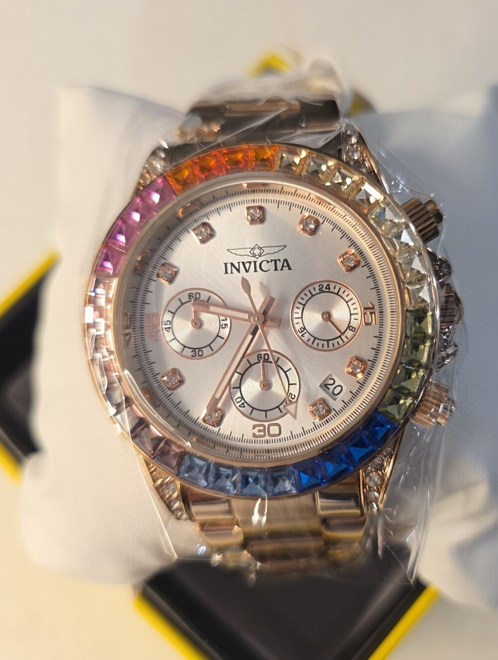 529.  Invicta Angel Lady 42mm Rose Gold Tone